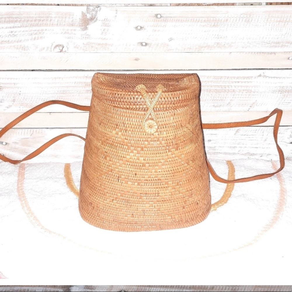 Wicker backpack handmade in Bali